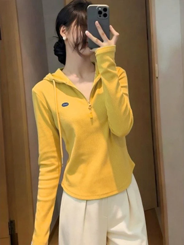 High-End f-Zip Hoodie Women's Faionable Long Sve Base Layer Sweatirt Autumn Winter Warm Casual Sle Inner Wear Top
High-End f-Zip Hoodie Women's Faionable Long Sve Base Layer Sweatirt Autumn Winter Warm Casual Sle Inner Wear Top