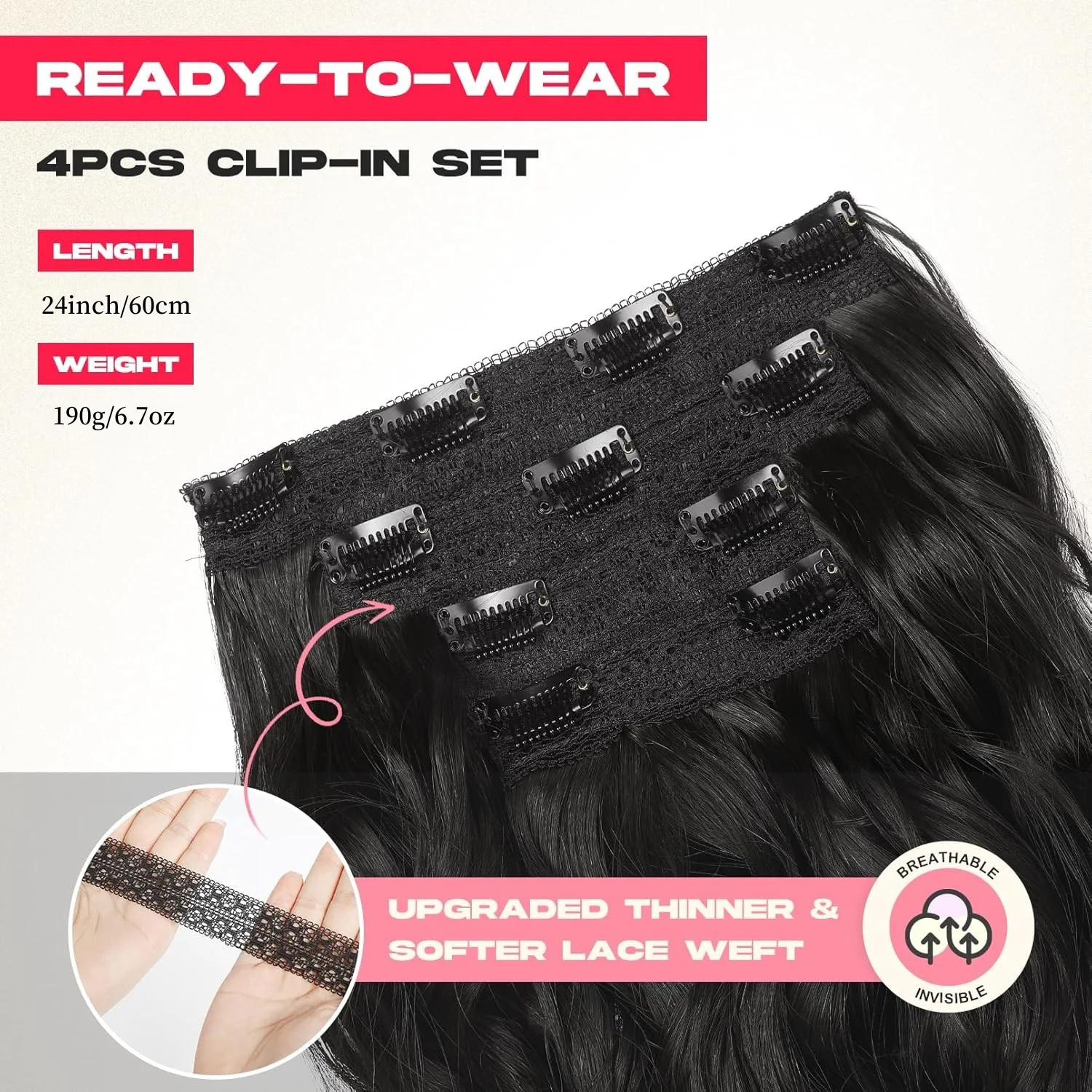 Long Wavy Synthetic Hair Extensions Clip in Hairpiece for Women Cosplay Party Daily Use Heat Resistant Fiber
Long Wavy Synthetic Hair Extensions Clip in Hairpiece for Women Cosplay Party Daily Use Heat Resistant Fiber