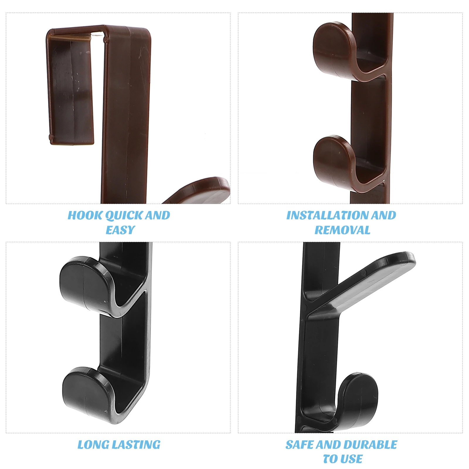 Five-section Hooks 3 Pcs ABS Over Door Hanger Wall Coat Key Holder Clothes Scarf Hat Storage Space Saver No Drill Door Back Hook
Five-section Hooks 3 Pcs ABS Over Door Hanger Wall Coat Key Holder Clothes Scarf Hat Storage Space Saver No Drill Door Back Hook