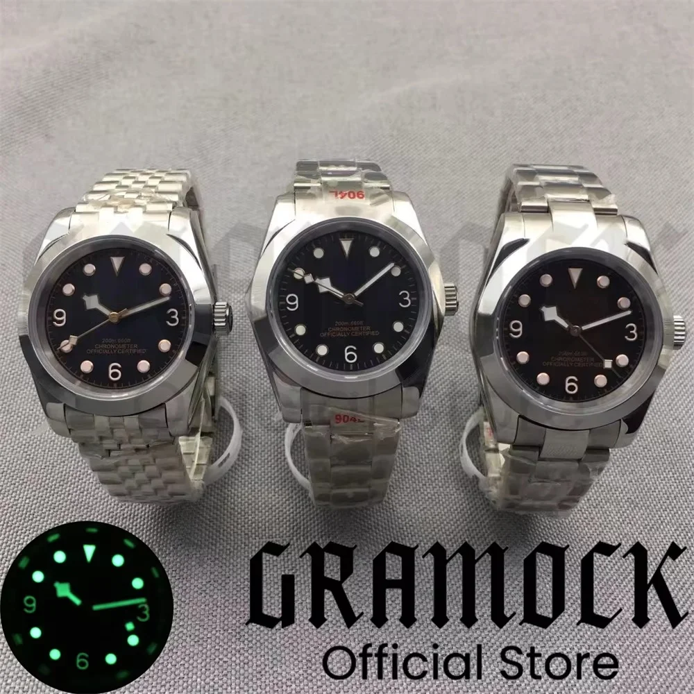 Gramock 36mm/39mm Stainless Steel Business Wristwatch Hand Sapphire Glass Rejor 10Bar Waterproof Mechanical NH35 Men's watches
Gramock 36mm/39mm Stainless Steel Business Wristwatch Hand Sapphire Glass Rejor 10Bar Waterproof Mechanical NH35 Men's watches