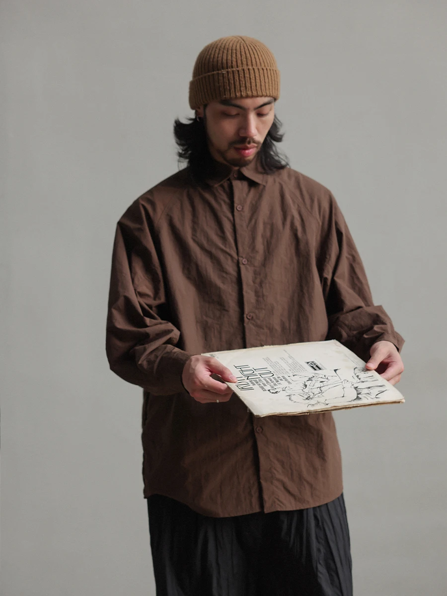 Noears Spring Autumn Loose Casual Shirt Samurai Style Long Sleeve Brown Insert Shoulder Sleeve Cityboy Loose Fit Leisure Shirt
Noears Spring Autumn Loose Casual Shirt Samurai Style Long Sleeve Brown Insert Shoulder Sleeve Cityboy Loose Fit Leisure Shirt