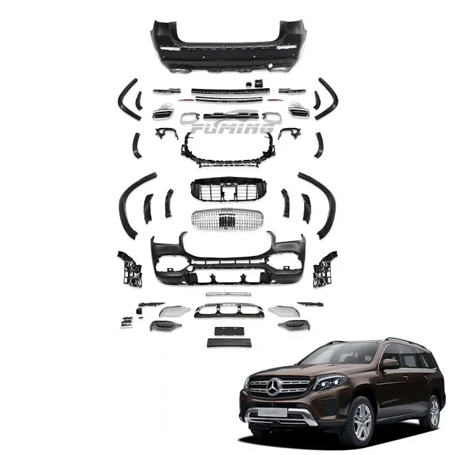 Обновление внешней модификации автомобиля GLS, комплект хромированной отделки для фар переднего и заднего бампера, аксессуары для установки автомобильной решетки
Обновление внешней модификации автомобиля GLS, комплект хромированной отделки для фар переднего и заднего бампера, аксессуары для установки автомобильной решетки