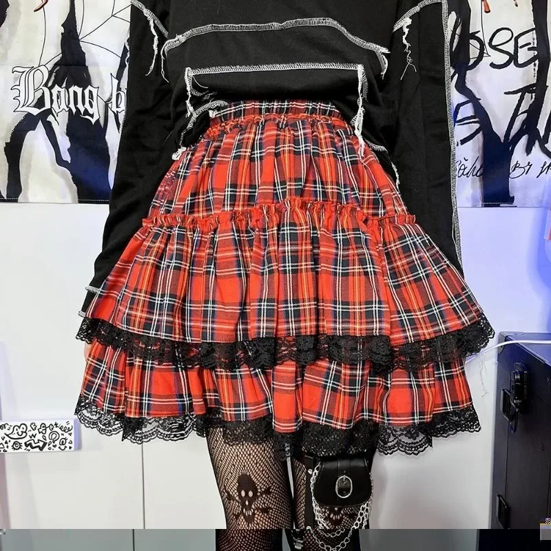 Japanese Preppy Style Skirts Women Jupe 2025 Faldas Mujer De Moda High Waist A-line Summer Saia Plaid Patchwork Lace Y2k Skirt
Japanese Preppy Style Skirts Women Jupe 2025 Faldas Mujer De Moda High Waist A-line Summer Saia Plaid Patchwork Lace Y2k Skirt
