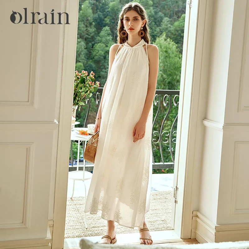 OLrain Summer Long Dress Women 2025 Chines Style Embroidery A-line Sundress Sleeveless Party Evening Elegant Dress O24XL91028
OLrain Summer Long Dress Women 2025 Chines Style Embroidery A-line Sundress Sleeveless Party Evening Elegant Dress O24XL91028
