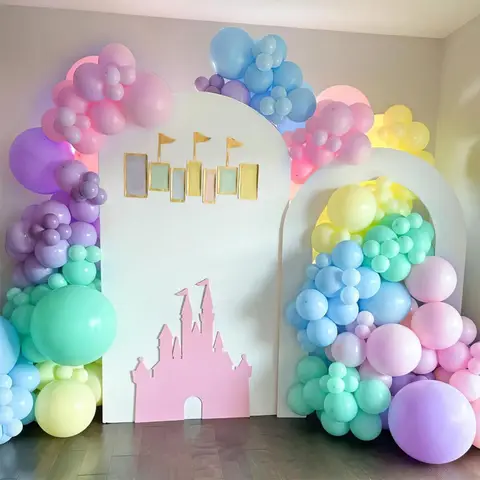 5/10/12 Inch Mixed Color MACARON Theme Color Balloon 30/50pcs Rainbow Balloon Macaron Multicolor Balloon Party Decoration