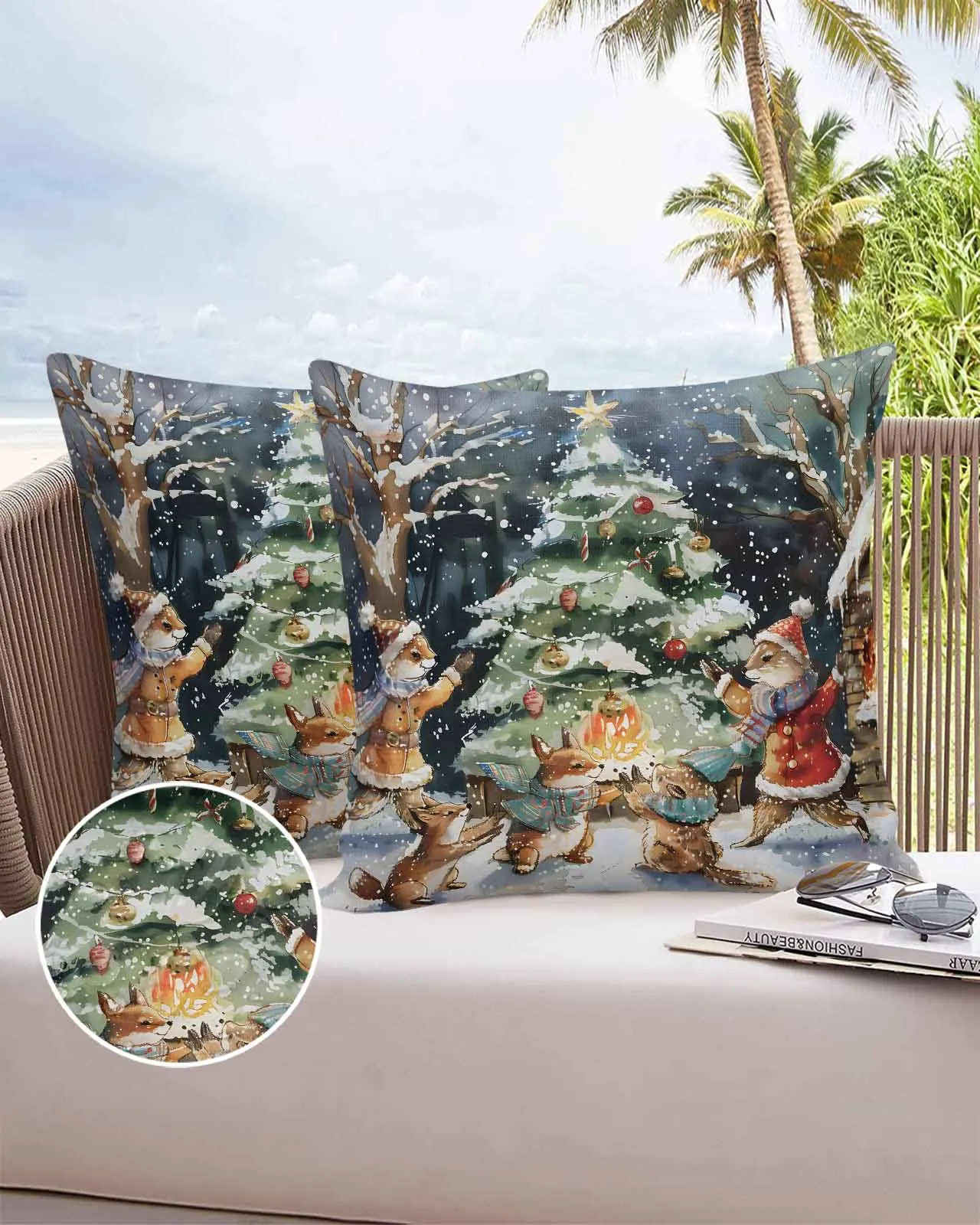 2/4PCS Christmas Tree Colorful Forest Moon Bonfire Animals Decorative Sofa Throw Pillow Cover Case Garden Patio Cushion Covers
2/4PCS Christmas Tree Colorful Forest Moon Bonfire Animals Decorative Sofa Throw Pillow Cover Case Garden Patio Cushion Covers