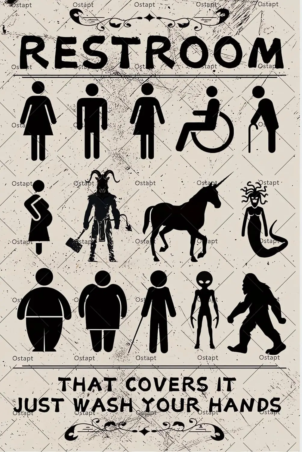 Funny Vintage Restroom Sign Just Wash Your Hands Wall Decor Unisex Gender For Hotel Home Toilet Metal Tin Sig
Funny Vintage Restroom Sign Just Wash Your Hands Wall Decor Unisex Gender For Hotel Home Toilet Metal Tin Sig