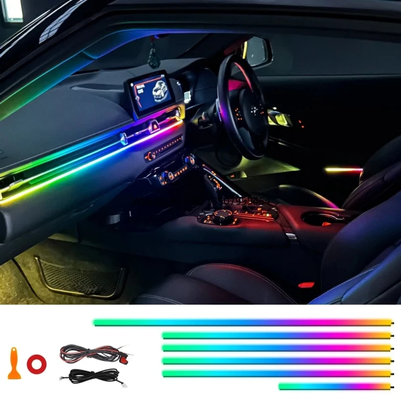 LED Car Interior Strip Light Atmosphere Acrylic APP Control Ambient Lights Kits LED Strip Lights with Wireless
LED Car Interior Strip Light Atmosphere Acrylic APP Control Ambient Lights Kits LED Strip Lights with Wireless