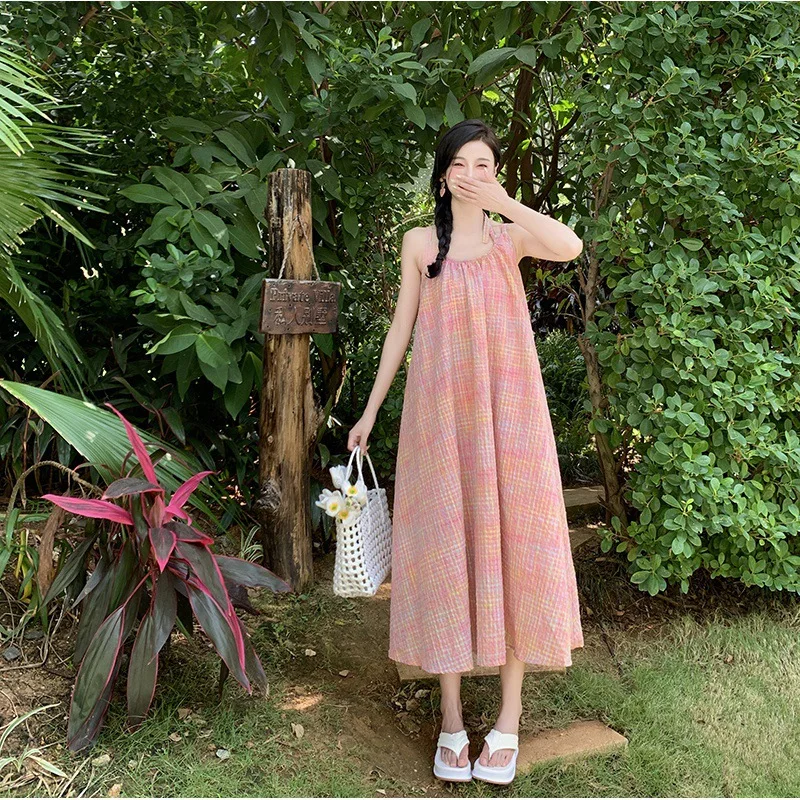 Holiday Dress Women's Loose Slimming Halter Dress 2024 Summer New Beach Long Dress
Holiday Dress Women's Loose Slimming Halter Dress 2024 Summer New Beach Long Dress