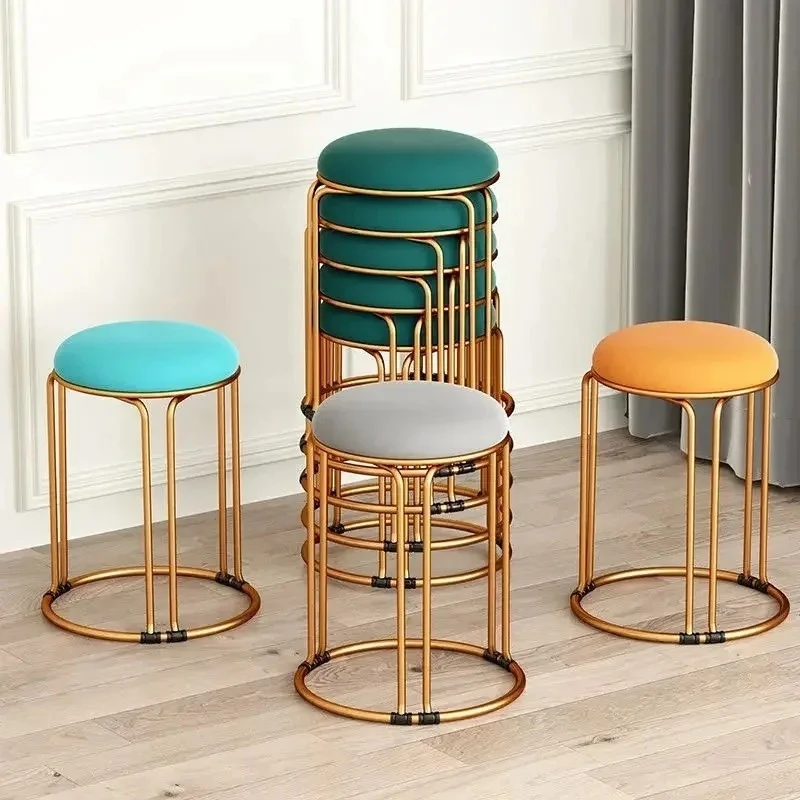 4-Piece Stool Set Thickened Home Living Room Adult Stool Can Be Stacked Simple Dining Round Fashion Luxury Steel
4-Piece Stool Set Thickened Home Living Room Adult Stool Can Be Stacked Simple Dining Round Fashion Luxury Steel