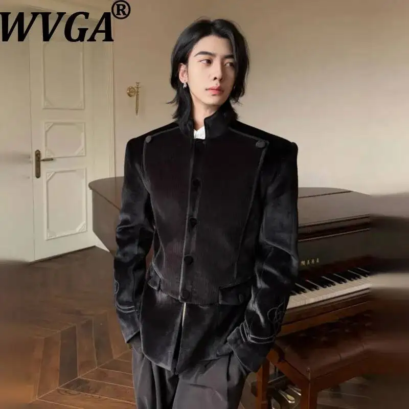 WVGA Spring Autumn New Men's Original Velvet Trendy Stand Collar Slim Fit Jacket Niche Chic Casual Long Sleeve Blazer Ins W24746
WVGA Spring Autumn New Men's Original Velvet Trendy Stand Collar Slim Fit Jacket Niche Chic Casual Long Sleeve Blazer Ins W24746