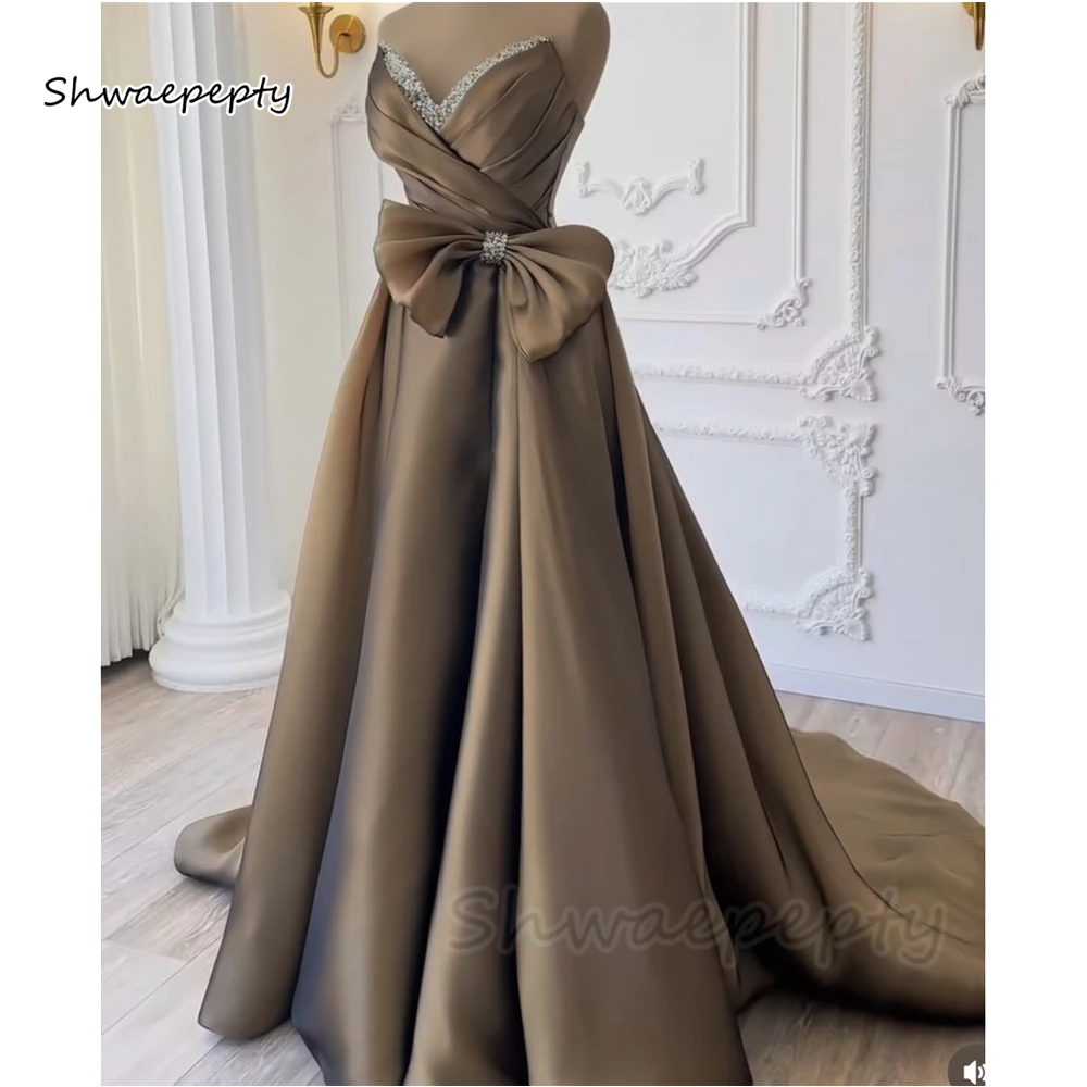 Elegant Long Evening Dress Beaded Pleats A Line Formal Occasion Gowns With Bow Front Customized Women Celebrity Dress
Elegant Long Evening Dress Beaded Pleats A Line Formal Occasion Gowns With Bow Front Customized Women Celebrity Dress