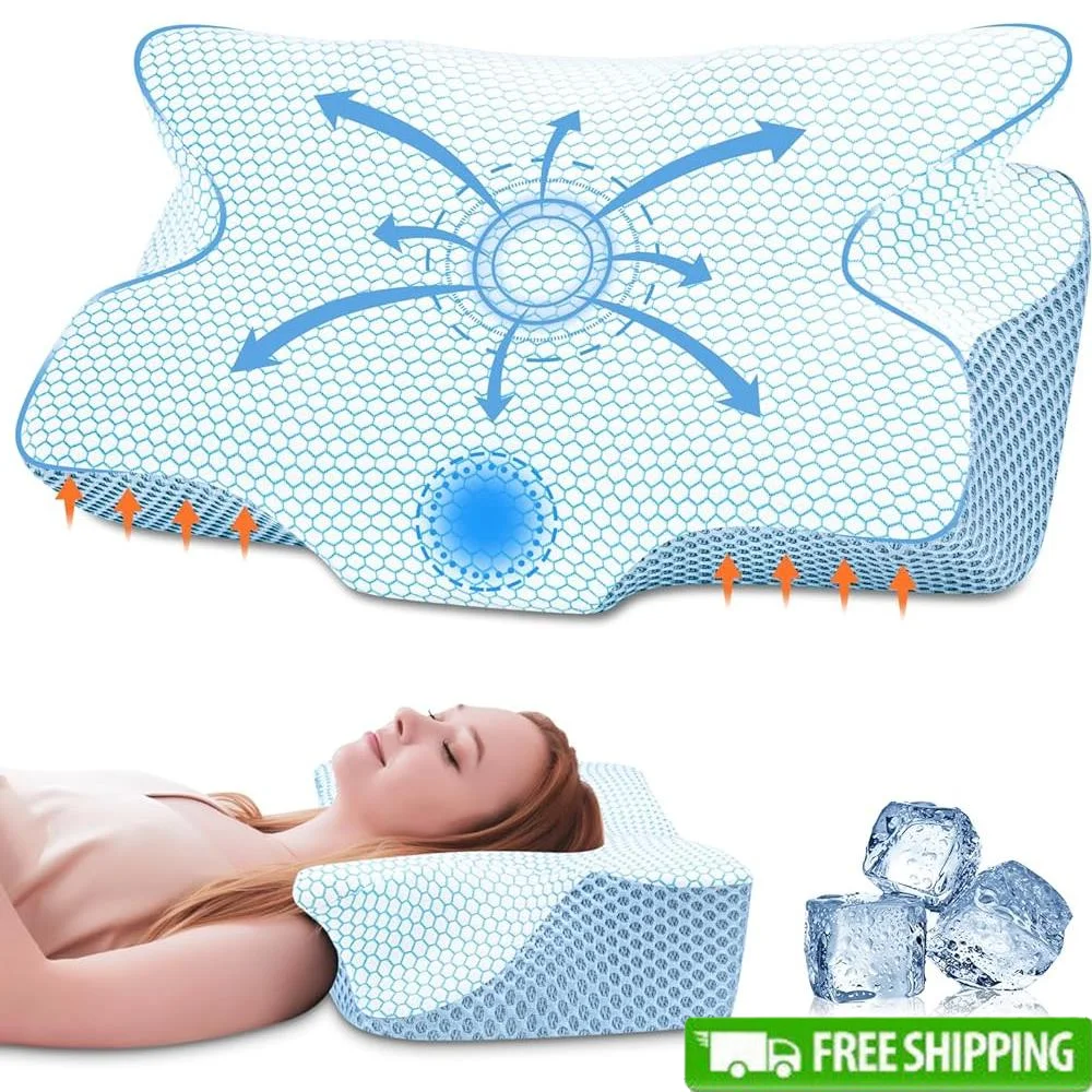 Cervical Pillow Neck Pain Relief Memory Foam Ergonomic Orthopedic Design Pressure Relief Support Back Side Stomach Sleepers
Cervical Pillow Neck Pain Relief Memory Foam Ergonomic Orthopedic Design Pressure Relief Support Back Side Stomach Sleepers