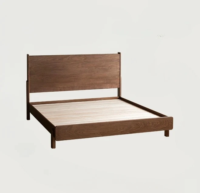 Nordic Black Walnut Wooden Bed Solid Wood Master Bedroom Double Log Style Japanese Simple Bed
Nordic Black Walnut Wooden Bed Solid Wood Master Bedroom Double Log Style Japanese Simple Bed