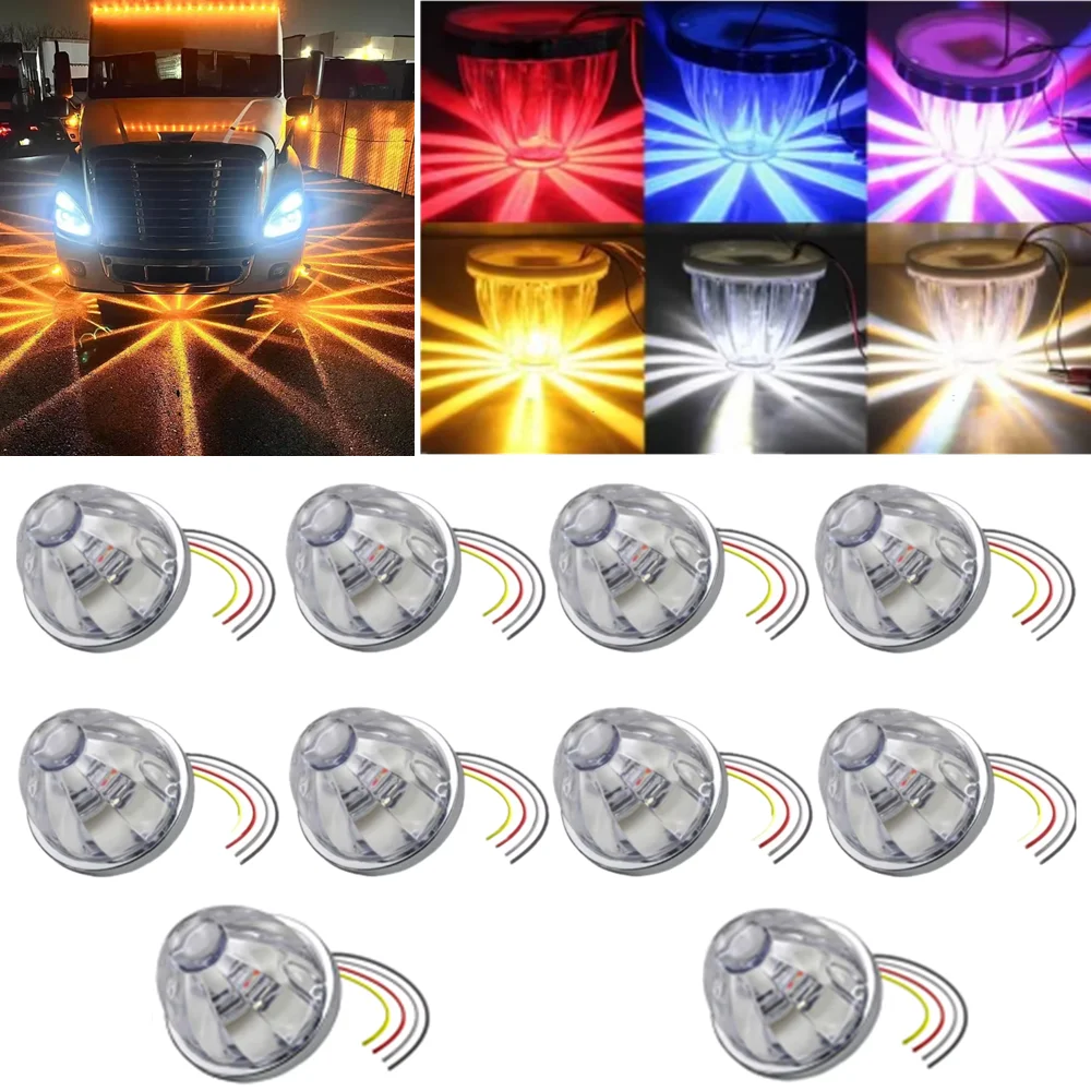 10PCS Dual Color Watermelon Lights for Car Truck Lorry Clearance LED Side Marker Light Trailers Caravan Strobe Signal Glow Lamp
10PCS Dual Color Watermelon Lights for Car Truck Lorry Clearance LED Side Marker Light Trailers Caravan Strobe Signal Glow Lamp