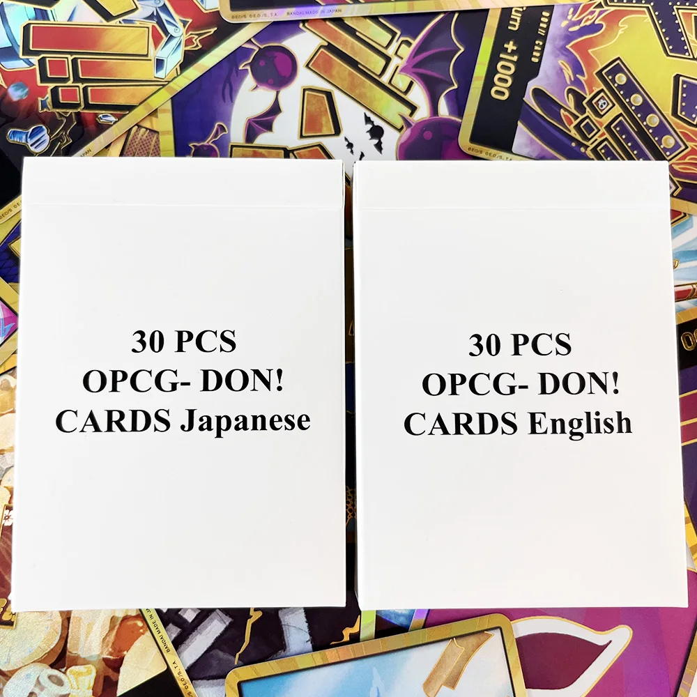 30PCS GOLD DON!! PRB-01 English/Japanese Anime One Piece PTCG Collection Card SUPER PARALLEL FOIL OPCG Proxy Cards Best Gifts
30PCS GOLD DON!! PRB-01 English/Japanese Anime One Piece PTCG Collection Card SUPER PARALLEL FOIL OPCG Proxy Cards Best Gifts