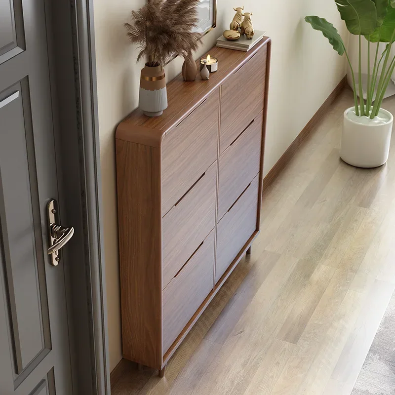 Wood Adjustable Shoe Rack Vintage Narrow Ultra Thin Shoe Cabinets Italian Minimalist Space Saving Salon Furniture
Wood Adjustable Shoe Rack Vintage Narrow Ultra Thin Shoe Cabinets Italian Minimalist Space Saving Salon Furniture