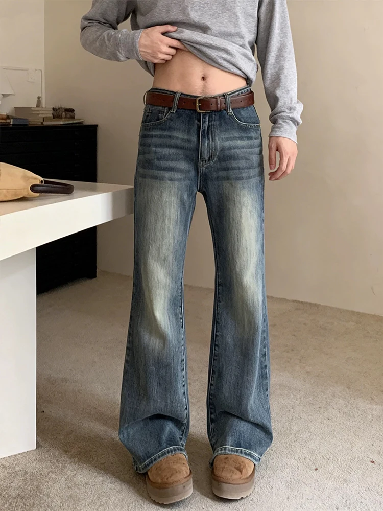 Retro American High Street Vibe Men's And Women's Extended Length Straight Leg Jeans Bell Bottoms mid Waist Denim Pants
Retro American High Street Vibe Men's And Women's Extended Length Straight Leg Jeans Bell Bottoms mid Waist Denim Pants