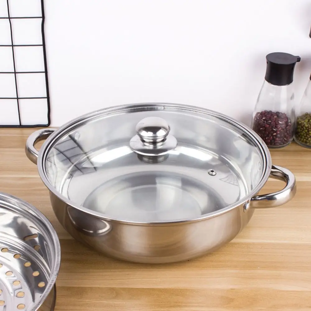 Stainless Steel Vegetable Steamer Pan Set 1/2/3-Layer Transparent Steaming Cookware Stacktable Glass Lid Double Boilers Stock
Stainless Steel Vegetable Steamer Pan Set 1/2/3-Layer Transparent Steaming Cookware Stacktable Glass Lid Double Boilers Stock