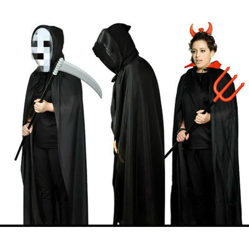New Black Hooded Cloak Medieval Wizard Cape Wicca Witch Robe Unisex Halloween Cosplay Costume Horror Party Dress Up Props
New Black Hooded Cloak Medieval Wizard Cape Wicca Witch Robe Unisex Halloween Cosplay Costume Horror Party Dress Up Props