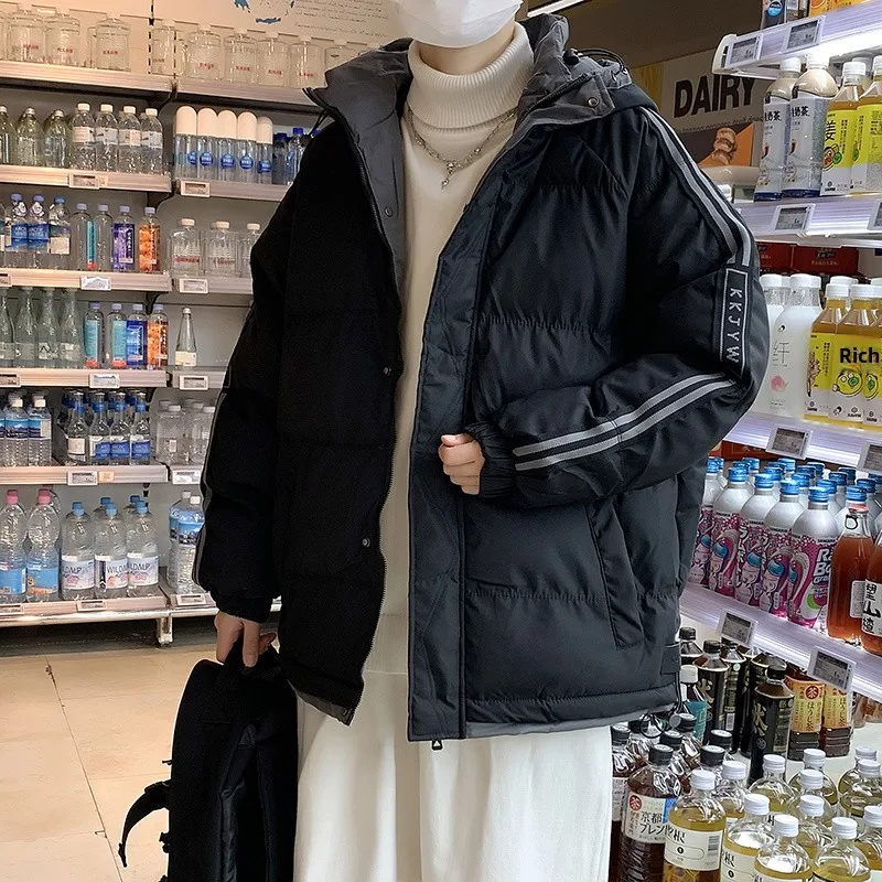 Мужская хлопковая куртка на пуху Thiened с капюшоном, повседневное универсальное зимнее теплое пальто, молодежное модное длинное пальто на молнии све
Мужская хлопковая куртка на пуху Thiened с капюшоном, повседневное универсальное зимнее теплое пальто, молодежное модное длинное пальто на молнии све