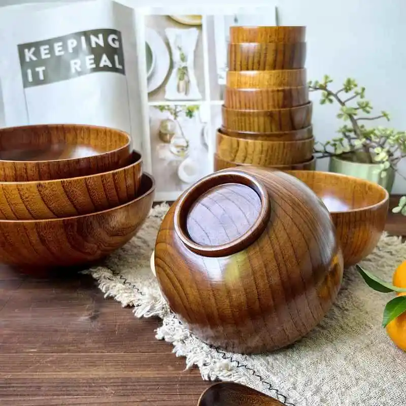 Large Size Food Grade Wooden Bowl for Adults Home Use Single Serving Noodles Salad Rice Bowl New Home Essential Diningware
Large Size Food Grade Wooden Bowl for Adults Home Use Single Serving Noodles Salad Rice Bowl New Home Essential Diningware
