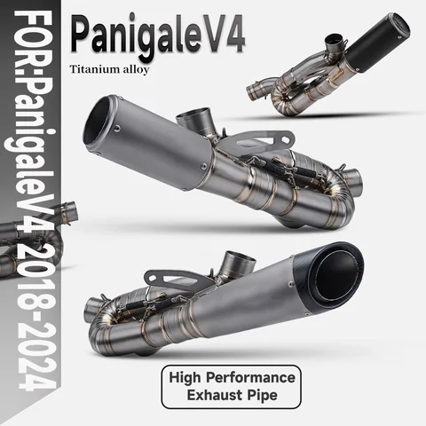 For Panigale V4/S Street Fighter V4 2018-2024 Motorcycle Exhaust Full Ti alloy Modify Slip on Line Muffler Escape Racing Kit