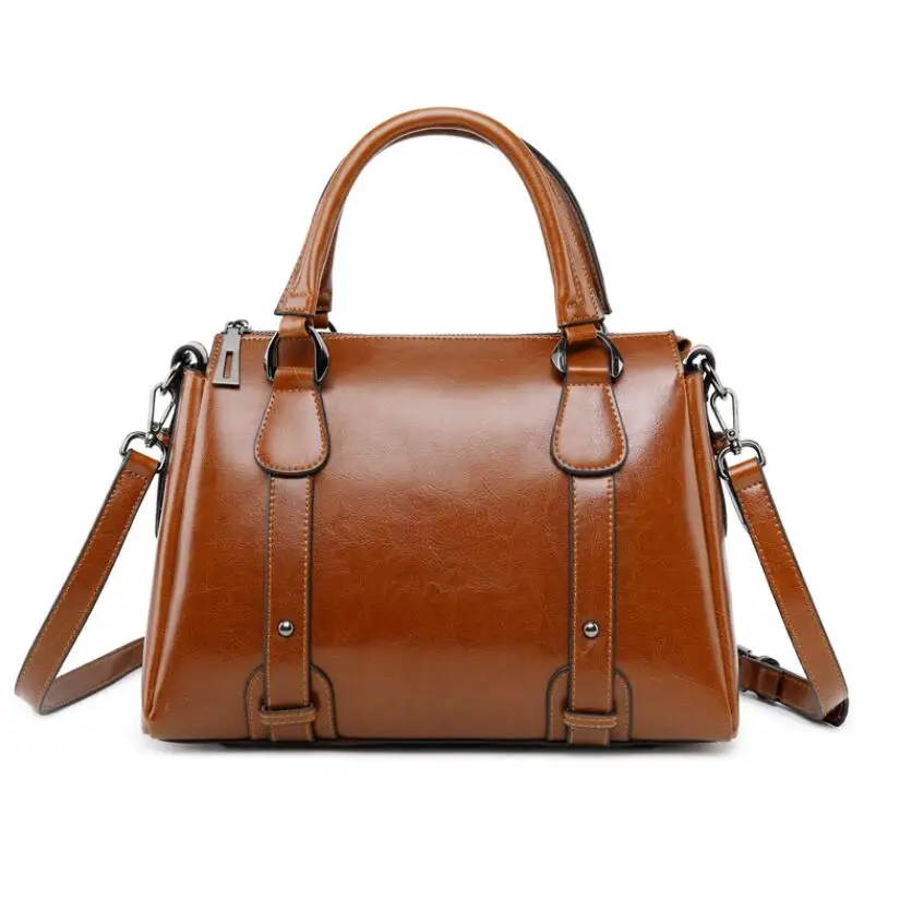 Genuine Leather Women Shoulder Cross body Handbag Top Handle Bag Casual Designer Female Oil Wax Cowhide Messenger Tote Bag
Genuine Leather Women Shoulder Cross body Handbag Top Handle Bag Casual Designer Female Oil Wax Cowhide Messenger Tote Bag