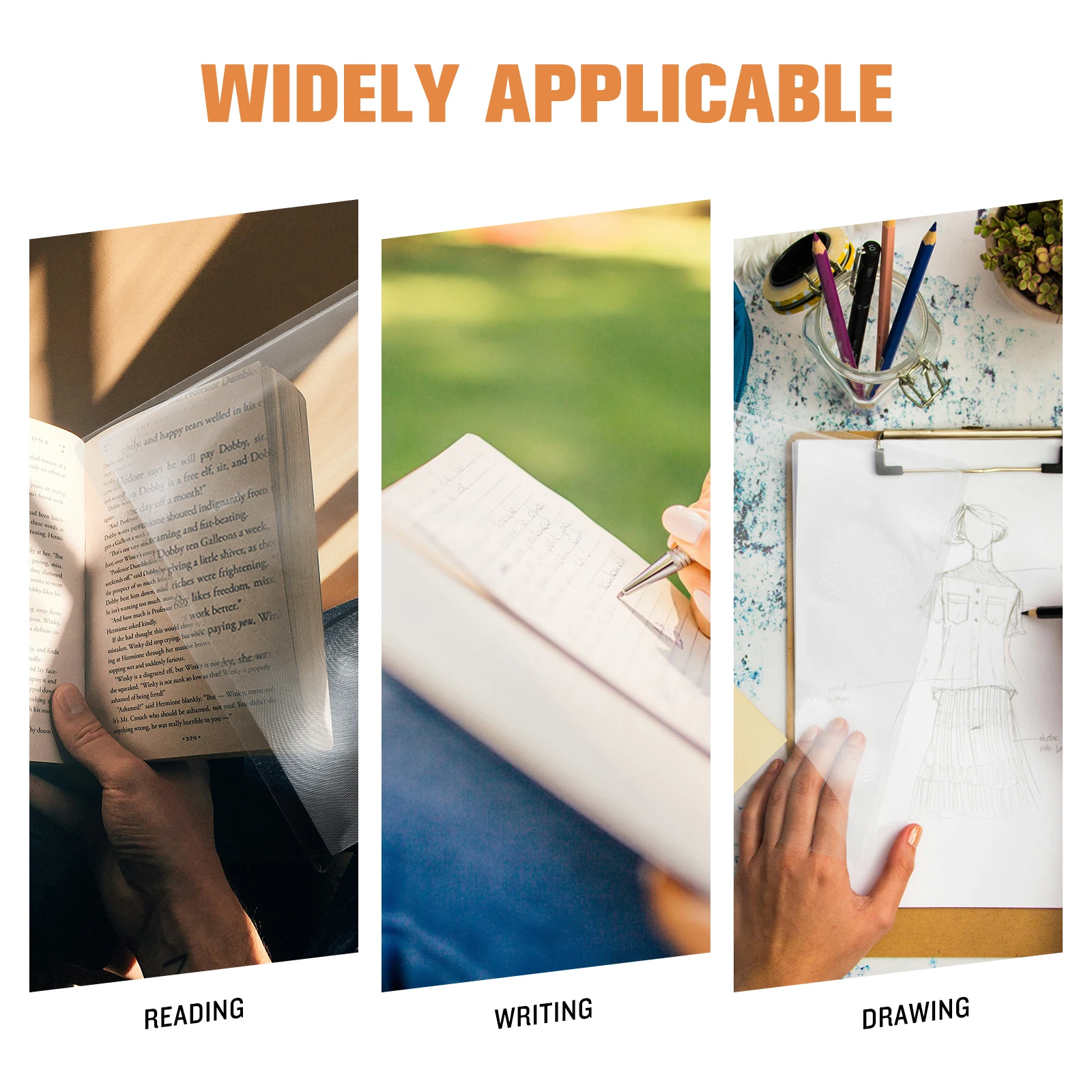 3 X Card Magnifying Glass Full Page Magnifier for Reading Portable 3x Oversized Computer Screen Enlarger Pvc Bookmark Flat 
3 X Card Magnifying Glass Full Page Magnifier for Reading Portable 3x Oversized Computer Screen Enlarger Pvc Bookmark Flat