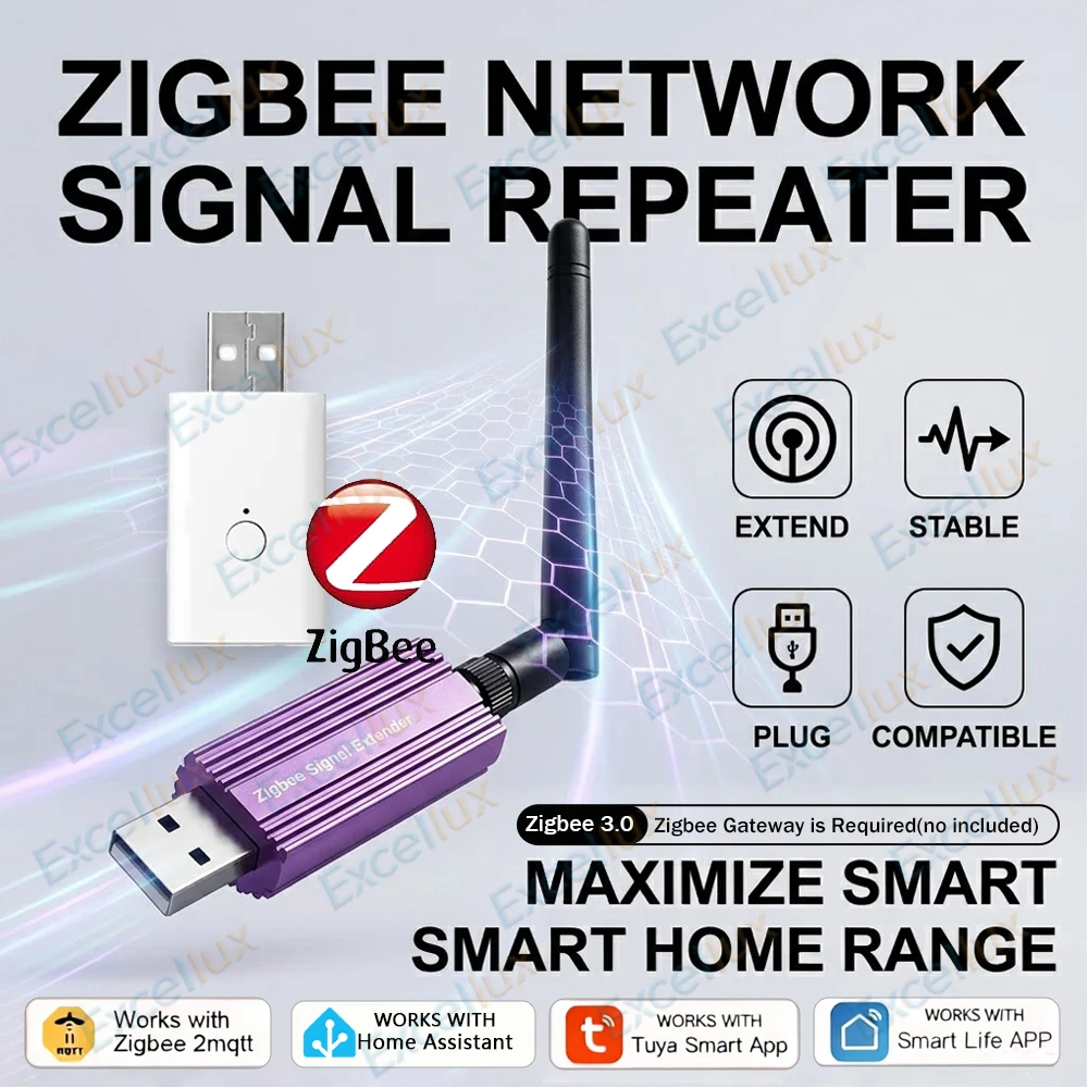 Zigbee Signal Repeater USB Range Extender Signal Amplifier High-Gain Antenna Smart Life TUYA Home Automation Z2MQTT Need Gateway
Zigbee Signal Repeater USB Range Extender Signal Amplifier High-Gain Antenna Smart Life TUYA Home Automation Z2MQTT Need Gateway