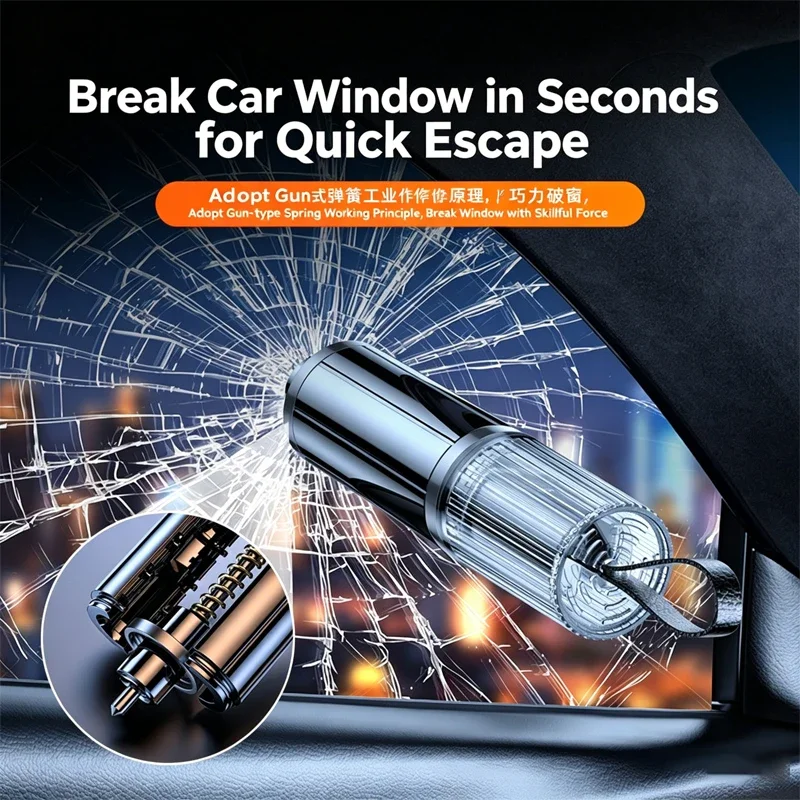 2-in-1 car window breaking escape tool, 1 car emergency hammer, car window breaking and escape safety hammer
2-in-1 car window breaking escape tool, 1 car emergency hammer, car window breaking and escape safety hammer