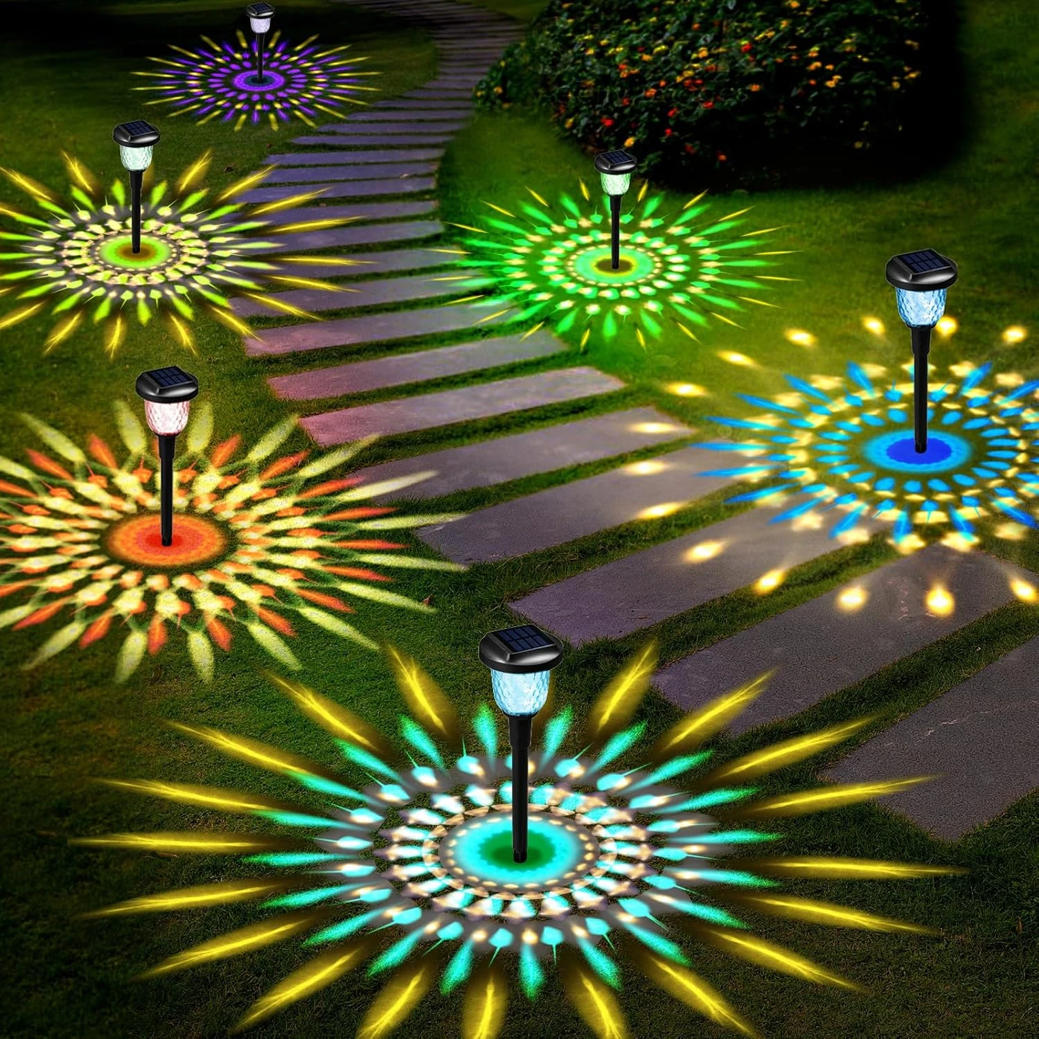 Outdoor Walkway Lights Solar Powered Dream Dynamic Waterproof Color Changing Pathway Maintain Lighting For Garden
Outdoor Walkway Lights Solar Powered Dream Dynamic Waterproof Color Changing Pathway Maintain Lighting For Garden