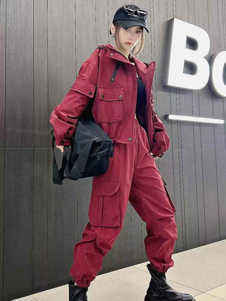 European American fashion casual workwear set for women 2025 Spring Autumn new hooded long sleeved jacket pants Two Piece Sets
European American fashion casual workwear set for women 2025 Spring Autumn new hooded long sleeved jacket pants Two Piece Sets
