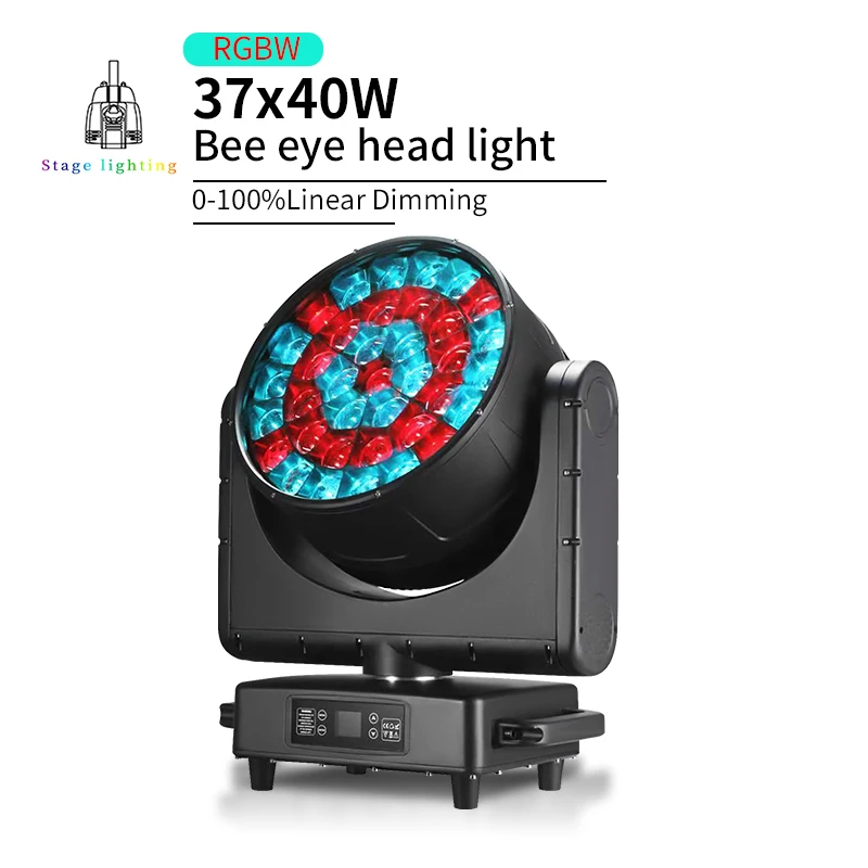 Светодиодный прожектор LED 37x40W RGBW Bee Eye с DMX, зумом, эффектом радуги - профессиональное освещение для концертов и сцены
Светодиодный прожектор LED 37x40W RGBW Bee Eye с DMX, зумом, эффектом радуги - профессиональное освещение для концертов и сцены