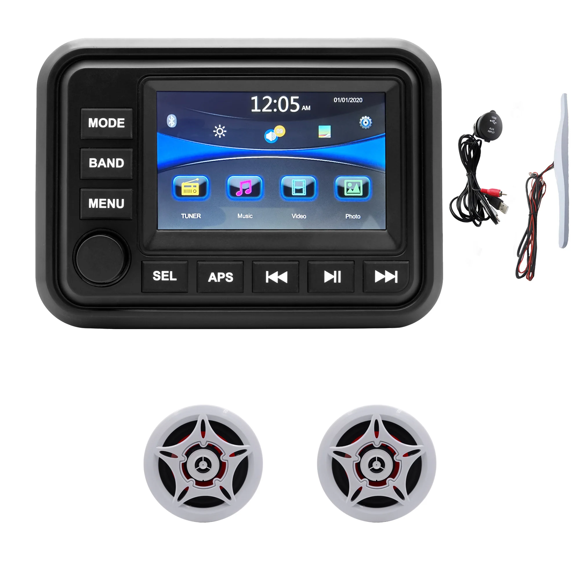 HASDA Водонепроницаемые морские 6,5-дюймовые колонки H-053*2 + Bluetooth MP3-радиоплеер H-303A + USB-кабель даты + костюм антенны
HASDA Водонепроницаемые морские 6,5-дюймовые колонки H-053*2 + Bluetooth MP3-радиоплеер H-303A + USB-кабель даты + костюм антенны