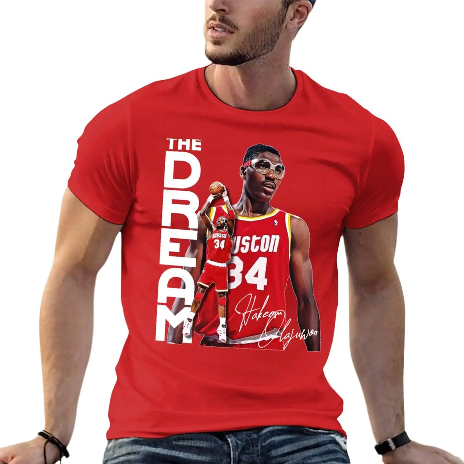 New Hakeem ' The Dream ' Olajuwon Tribute T-Shirt vintage clothes Short sleeve T-shirts for men cotton
New Hakeem ' The Dream ' Olajuwon Tribute T-Shirt vintage clothes Short sleeve T-shirts for men cotton