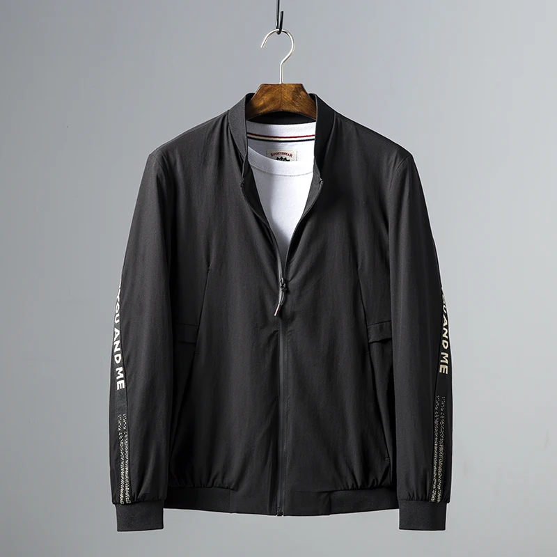 Breathable Fabric Baseball Collar Jaet Men's Spring New Thin Elastic Faion Casual Outerwear Youth Stand Fit Long Sve
Breathable Fabric Baseball Collar Jaet Men's Spring New Thin Elastic Faion Casual Outerwear Youth Stand Fit Long Sve