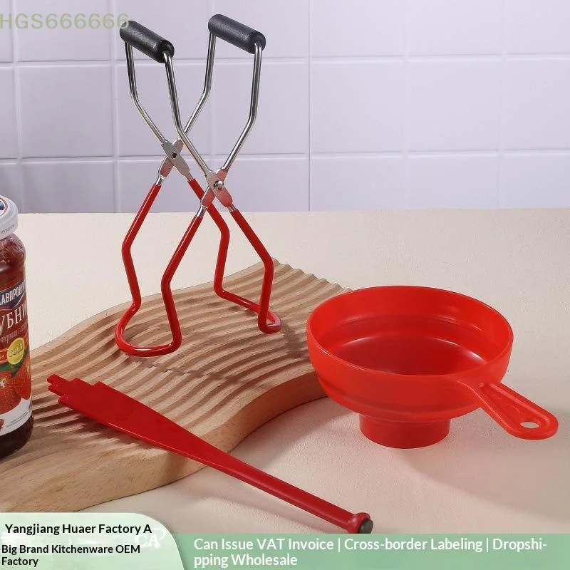3Pcs Canning Tool Kit With Anti Scald Jar Lifter And Food Grade Funnel For Home Kitchen Jam Making
3Pcs Canning Tool Kit With Anti Scald Jar Lifter And Food Grade Funnel For Home Kitchen Jam Making