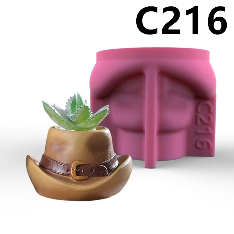 Western Cowboy Classic Hat Flower Pot Pen Holder Silicone Mold Gypsum form Scented Stone Ornaments Homemade Handicraft
Western Cowboy Classic Hat Flower Pot Pen Holder Silicone Mold Gypsum form Scented Stone Ornaments Homemade Handicraft