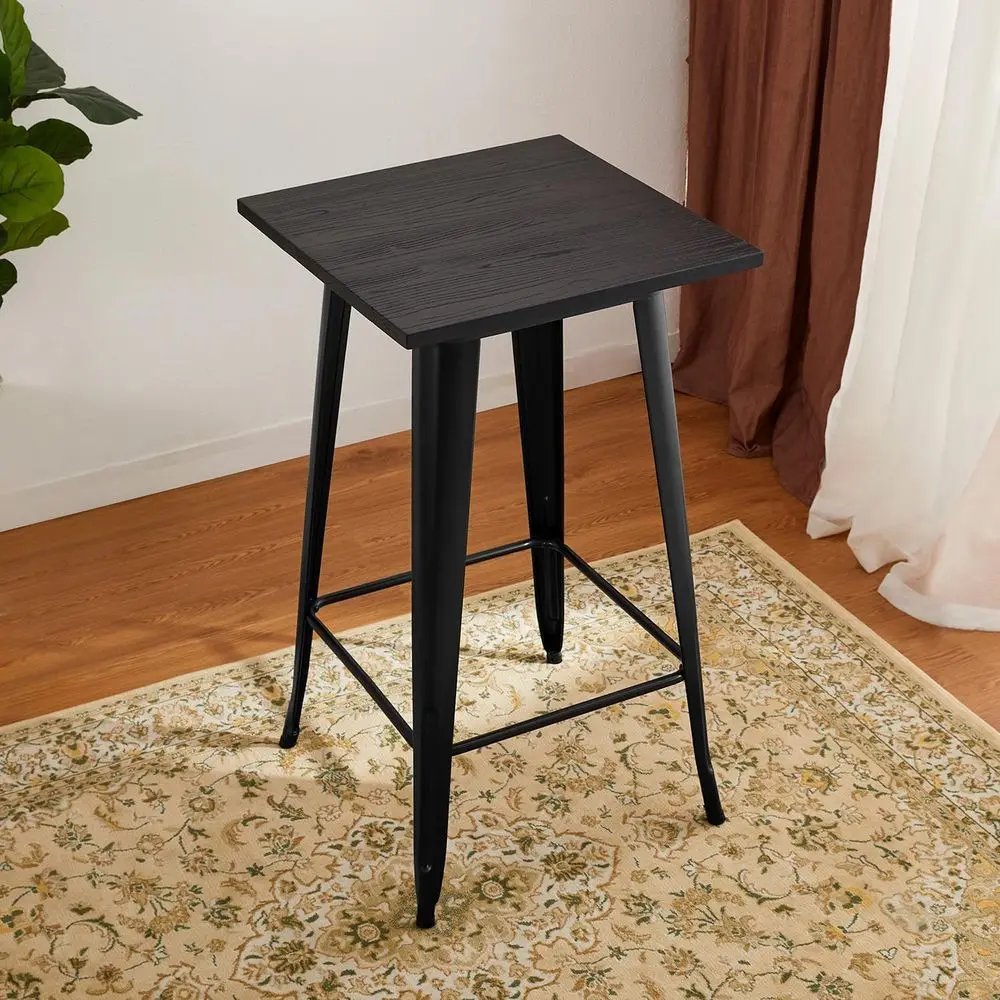 Rustic Elm Wood Top Bistro Table, 41.25 High, Metal Footrest, Suitable for Kitchen Island, Dining, Coffee, or Cocktail in Small
Rustic Elm Wood Top Bistro Table, 41.25 High, Metal Footrest, Suitable for Kitchen Island, Dining, Coffee, or Cocktail in Small