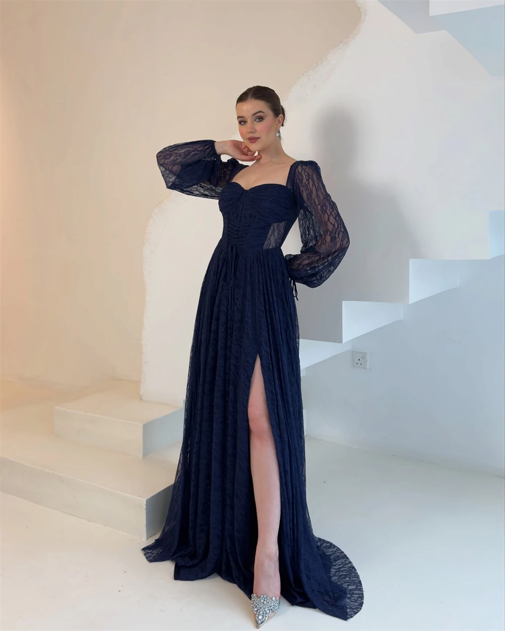 Customized Classic Blue Chiffon Evening Dresses Exquisite Strapless Celebrity Gowns Fashion Sweep Train Vestido De Festa
Customized Classic Blue Chiffon Evening Dresses Exquisite Strapless Celebrity Gowns Fashion Sweep Train Vestido De Festa