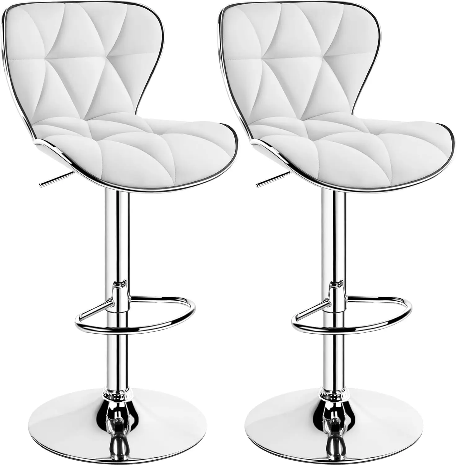 Bar Stools Set of 2, Island Chairs Shell Back, PU Leather Adjustable Barstools, Swivel Bar Chairs with Footrest for Home Kitc
Bar Stools Set of 2, Island Chairs Shell Back, PU Leather Adjustable Barstools, Swivel Bar Chairs with Footrest for Home Kitc