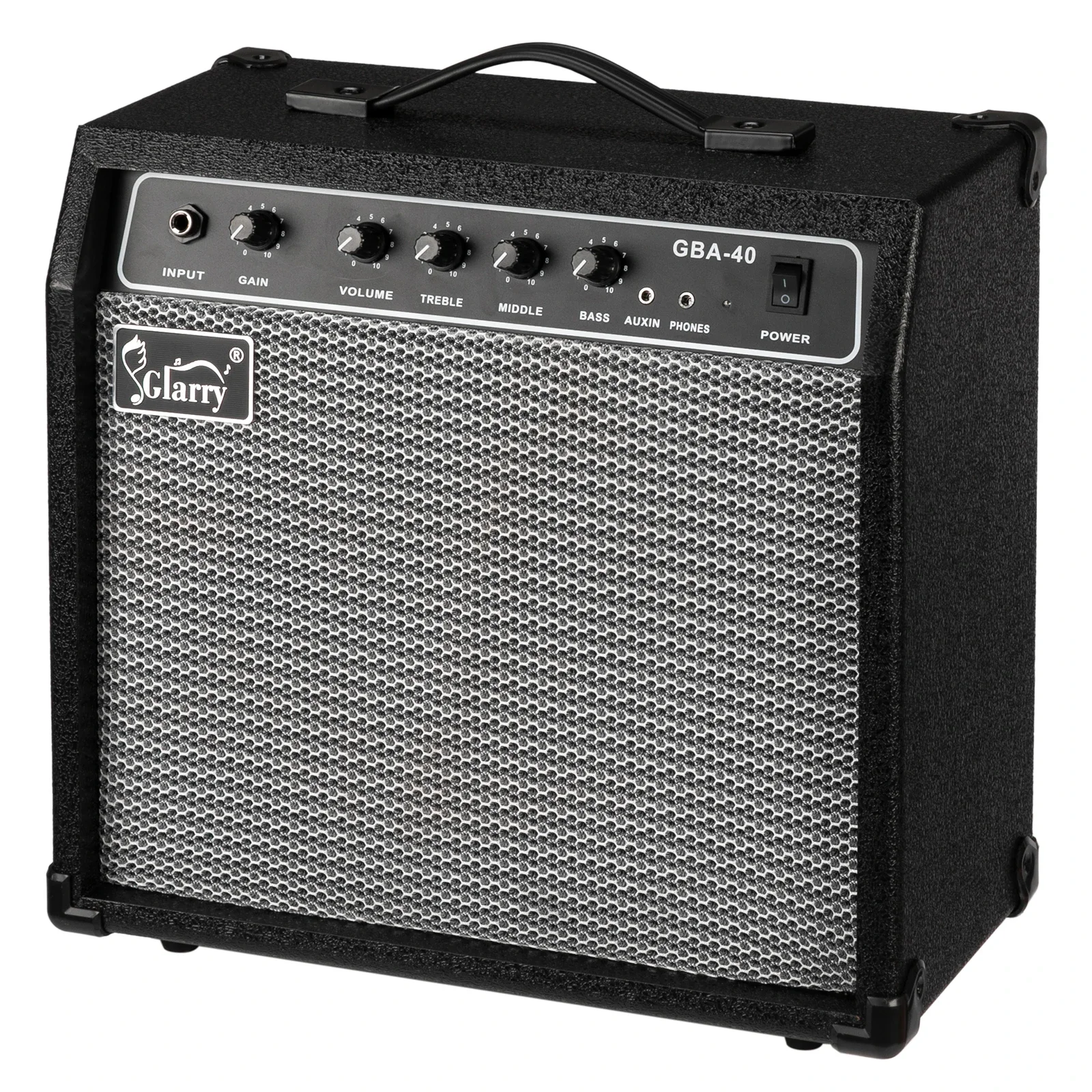 40W GBA-40 Electric Bass Amplifier Black,Lighted power switch,1/8 in auxiliary input jack,used for Any external audio source
40W GBA-40 Electric Bass Amplifier Black,Lighted power switch,1/8 in auxiliary input jack,used for Any external audio source
