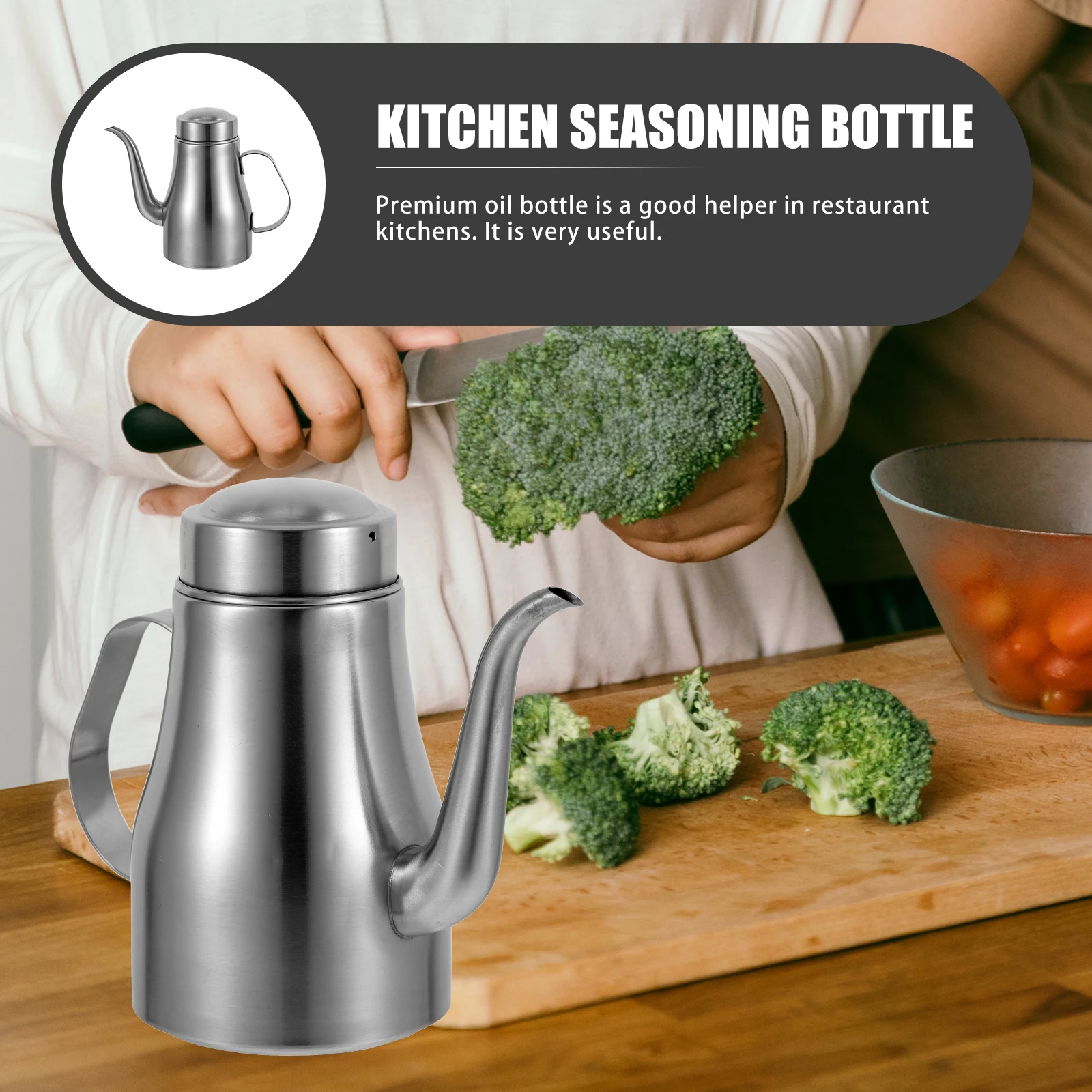 Stainless Steel Oil Dispenser Oil Storage Bottle Kitchen Soy Sauce Container Washable Leakproof Seasoning Dispenser
Stainless Steel Oil Dispenser Oil Storage Bottle Kitchen Soy Sauce Container Washable Leakproof Seasoning Dispenser