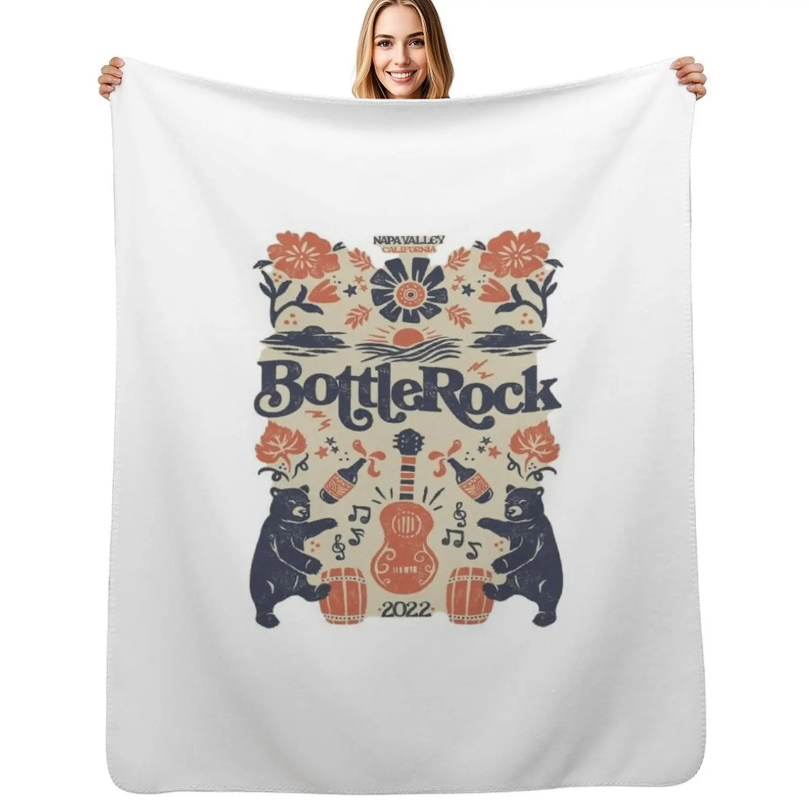 Bottlerock Festival Throw Blanket Multi Purpose Soft Warm Blanket for Home Travel
Bottlerock Festival Throw Blanket Multi Purpose Soft Warm Blanket for Home Travel