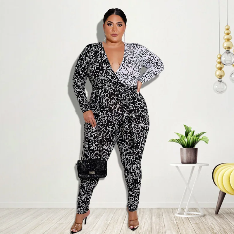 My670 Plus Size Women's Autumn New Item Big Flower Print Fashionable Jumpsuit New Product
My670 Plus Size Women's Autumn New Item Big Flower Print Fashionable Jumpsuit New Product
