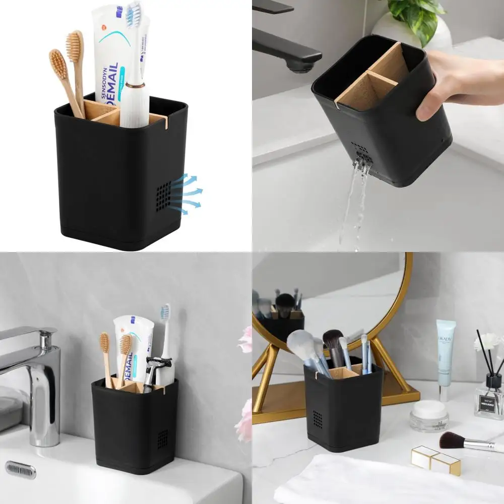 Держатель для электрической зубной щетки, 3-слотовый держатель для чистки зубов с бамбуковыми разделителями для ванных комнат, пластиковая зубная щетка и зубная паста O
Держатель для электрической зубной щетки, 3-слотовый держатель для чистки зубов с бамбуковыми разделителями для ванных комнат, пластиковая зубная щетка и зубная паста O
