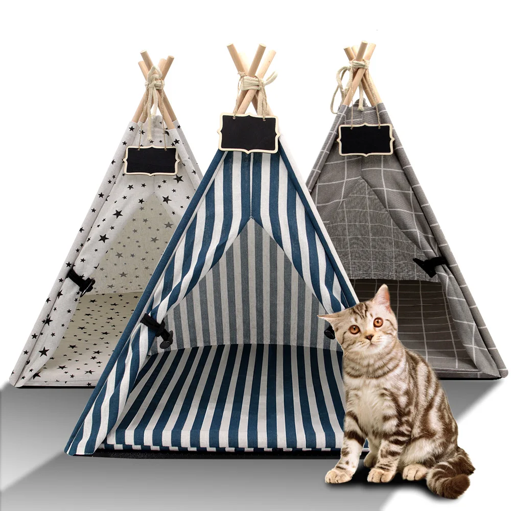 Pet Tent House Cat Bed Portable Teepee Thick Cushion Available for Dog Puppy Outdoor Indoor Portable Linen Pet Dog Tent Supplies
Pet Tent House Cat Bed Portable Teepee Thick Cushion Available for Dog Puppy Outdoor Indoor Portable Linen Pet Dog Tent Supplies
