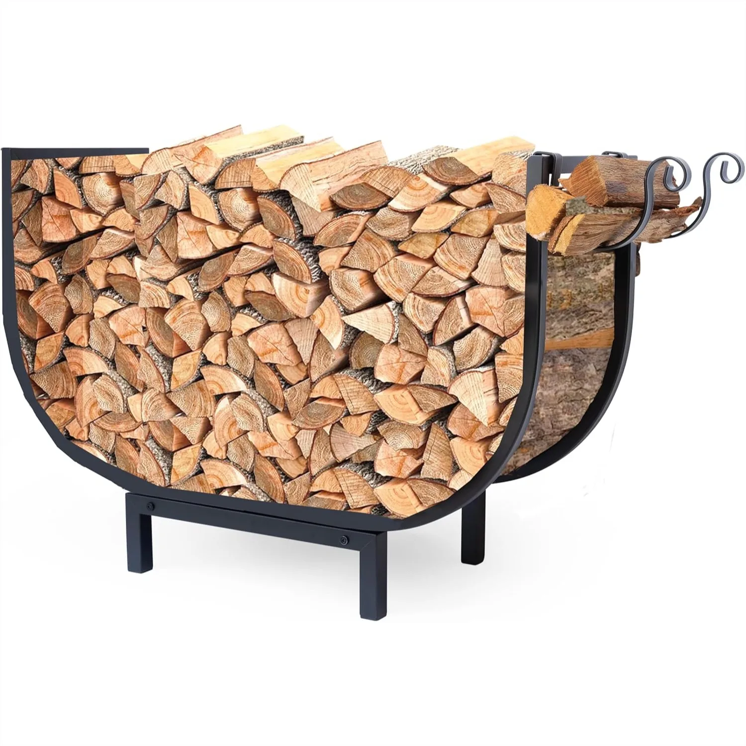 32 Inch Curved Firewood Rack, Heavy Duty Steel, Holds 330lbs, Black
32 Inch Curved Firewood Rack, Heavy Duty Steel, Holds 330lbs, Black