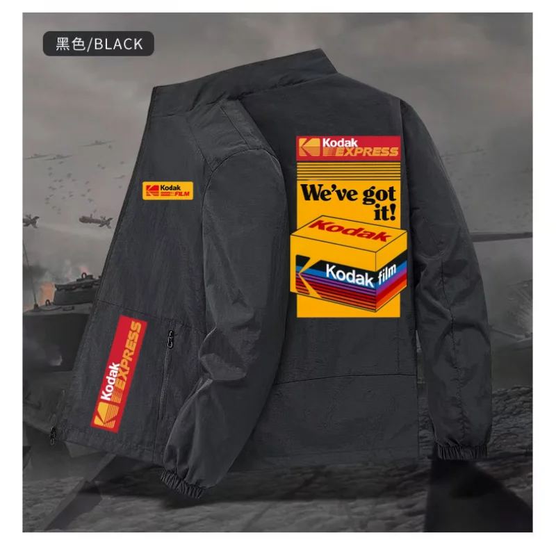 Kodak's new style outdoor photography jacket for spring and autumn, casual jacket for men, sports top, stand collar jacket
Kodak's new style outdoor photography jacket for spring and autumn, casual jacket for men, sports top, stand collar jacket
